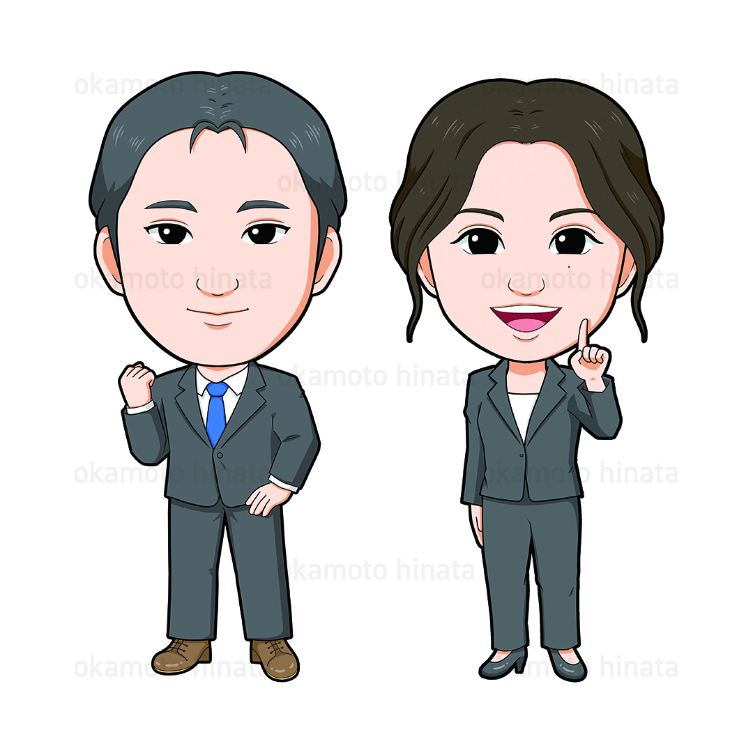 似顔絵イラストオーダーsampleページ☆ 似顔絵【サンプル】オーダーメイド コミックタッチ イラスト 似顔絵