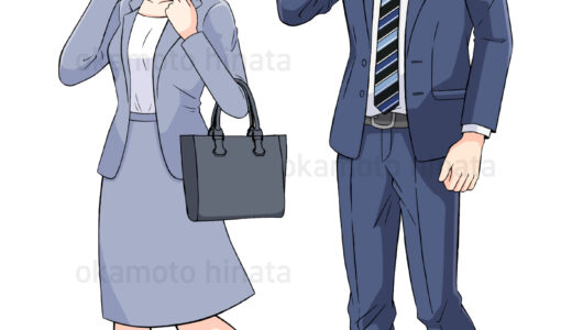 広告漫画向け｜いろんな角度から描く男女の全身サンプル